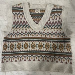 Hippie Rose Sweater Vest Size Small